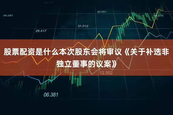 股票配资是什么本次股东会将审议《关于补选非独立董事的议案》